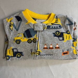 Carter's - Fleece Yellow and Grey Baby Onesie Sleeper